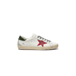 Golden Goose red star / green leather heel tab