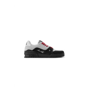 Louis Vuitton LV Trainer Sneakers – Grey / Black / Red