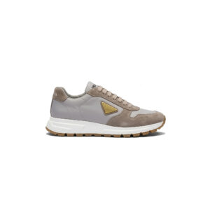 Prada America’s Cup Low-Top Sneaker in Beige and Grey
