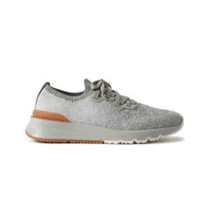 BRUNELLO CUCINELLI Cotton sneakers in grey