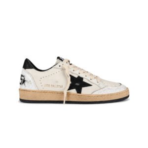 Golden Goose Ball Star White Nappa with Black Star